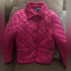 Girls Pink Polo Jacket